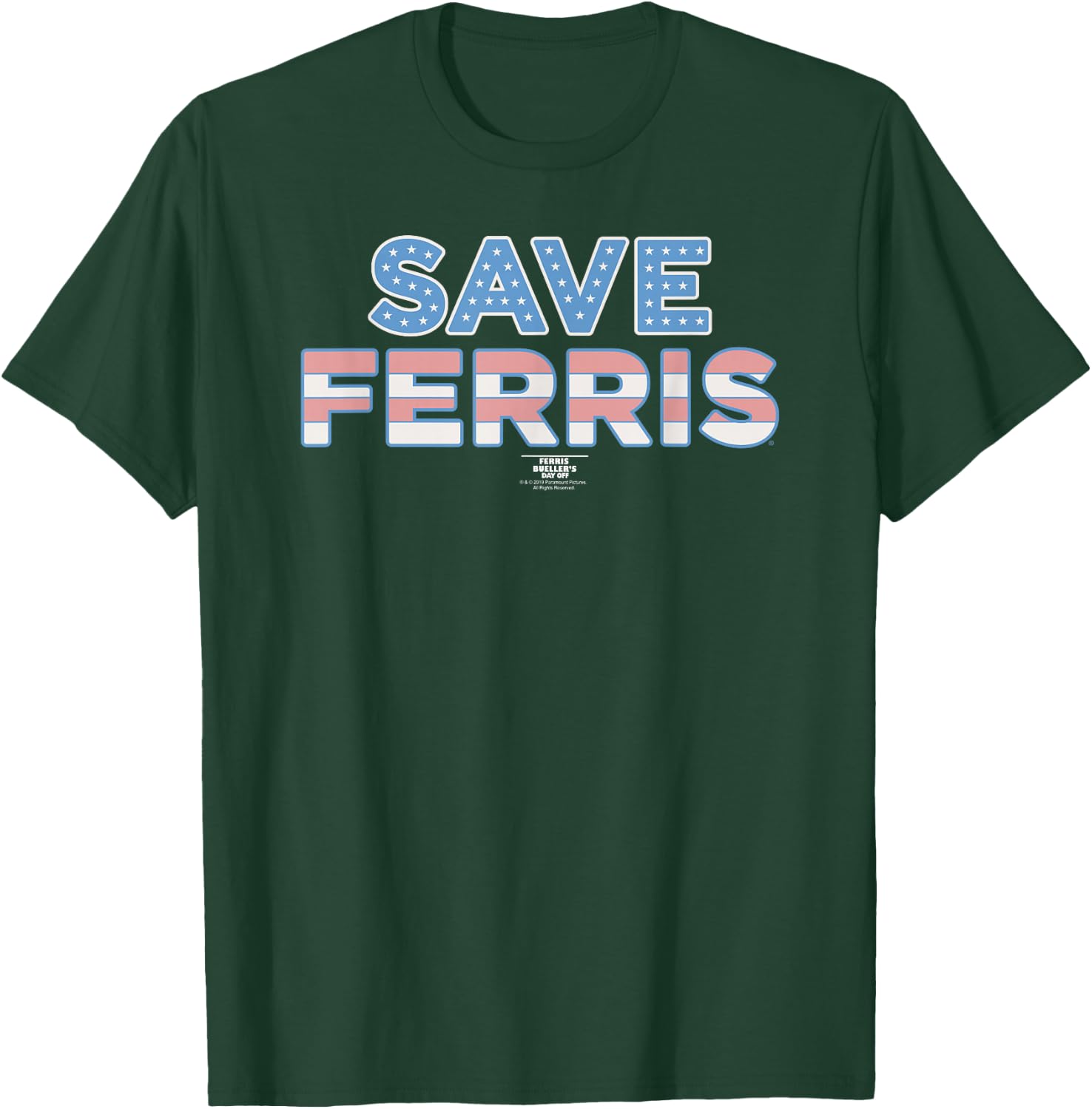 Ferris Bueller's Day Off Save Ferris American Flag Movie T-Shirt - T-Shirt | Forest
