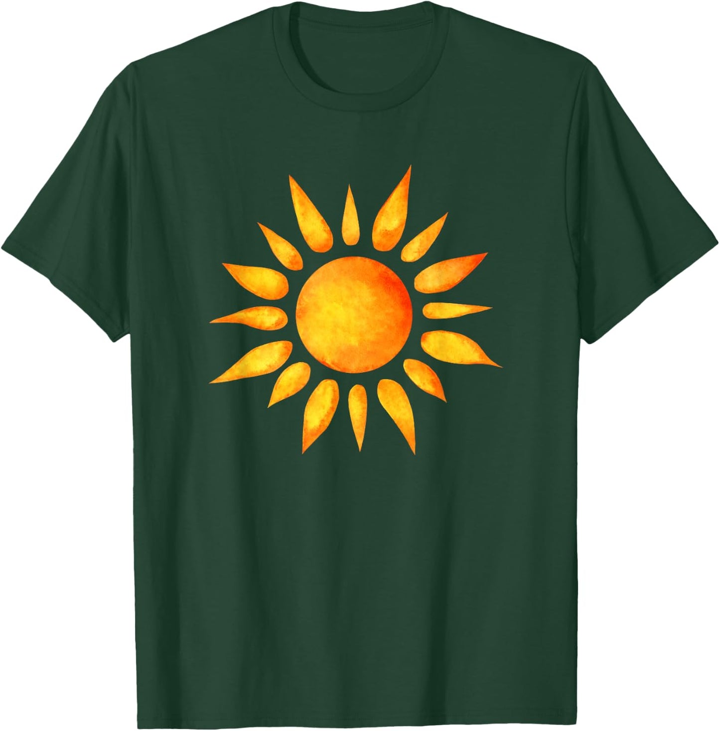 with Sun Rays Painted The Sun, black T-Shirt - T-Shirt | Forest