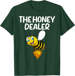 Bee Art Women Honey Bee Keeper Honeycomb Beekeeping T-Shirt - T-Shirt | Forest