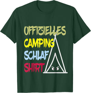 Offizielles Camping Schlafshirt Müde Augen im Zelt Nachthemd T-Shirt - T-Shirt | Forest