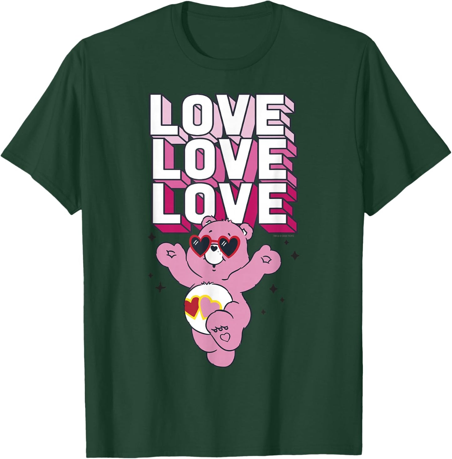 Care Bears Valentine's Day Love-A-Lot Bear Pop Love Stack , grey, S T-Shirt - T-Shirt | Forest