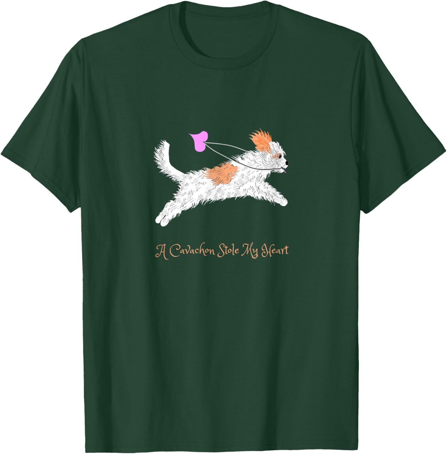 Cavachon Dog Owner Themed Gift Mum Dad Child Gifts T-Shirt - T-Shirt | Forest