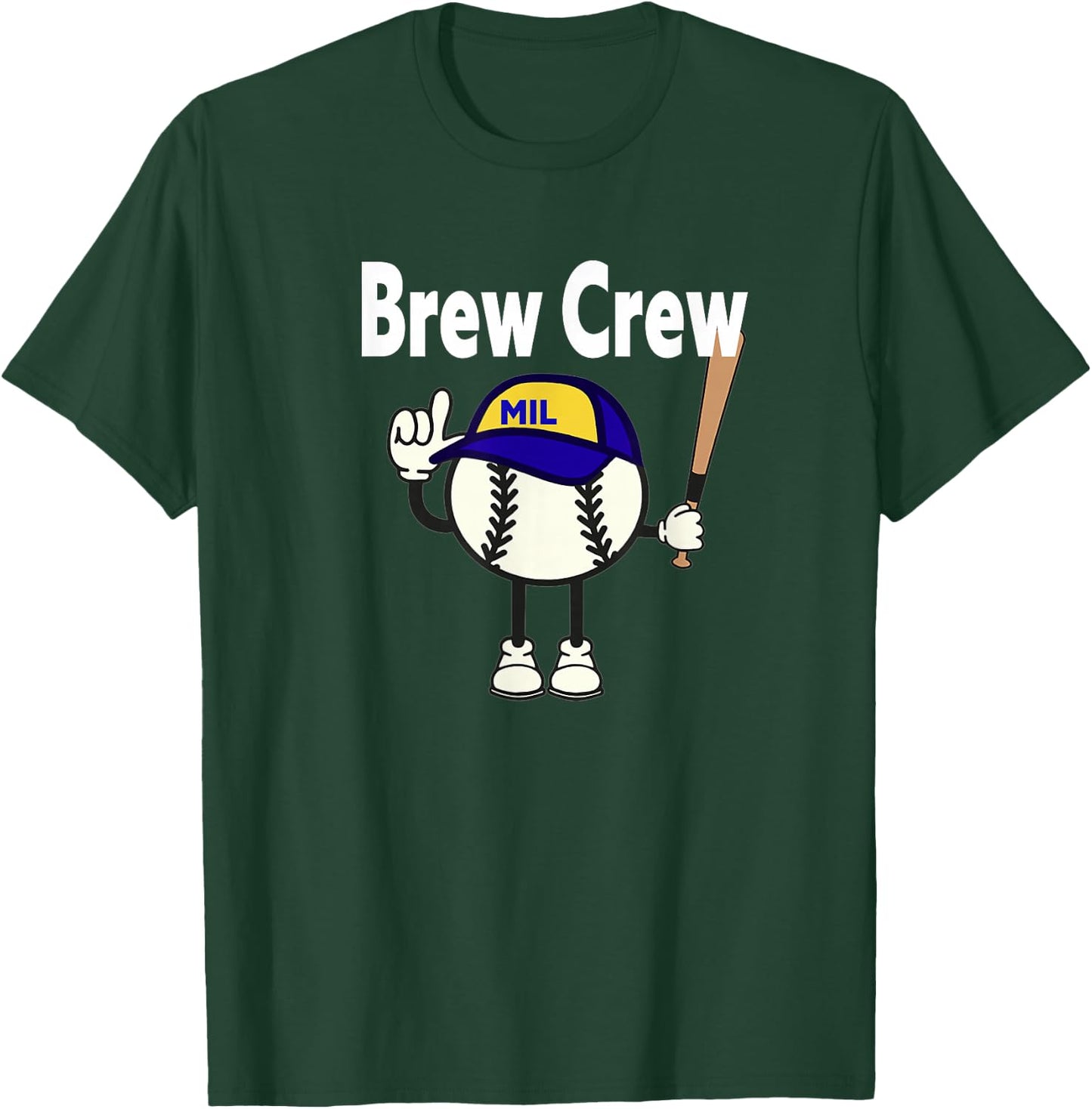 Baseball Freaks -Adults Boys Black Sausage Race T-Shirt - T-Shirt | Forest