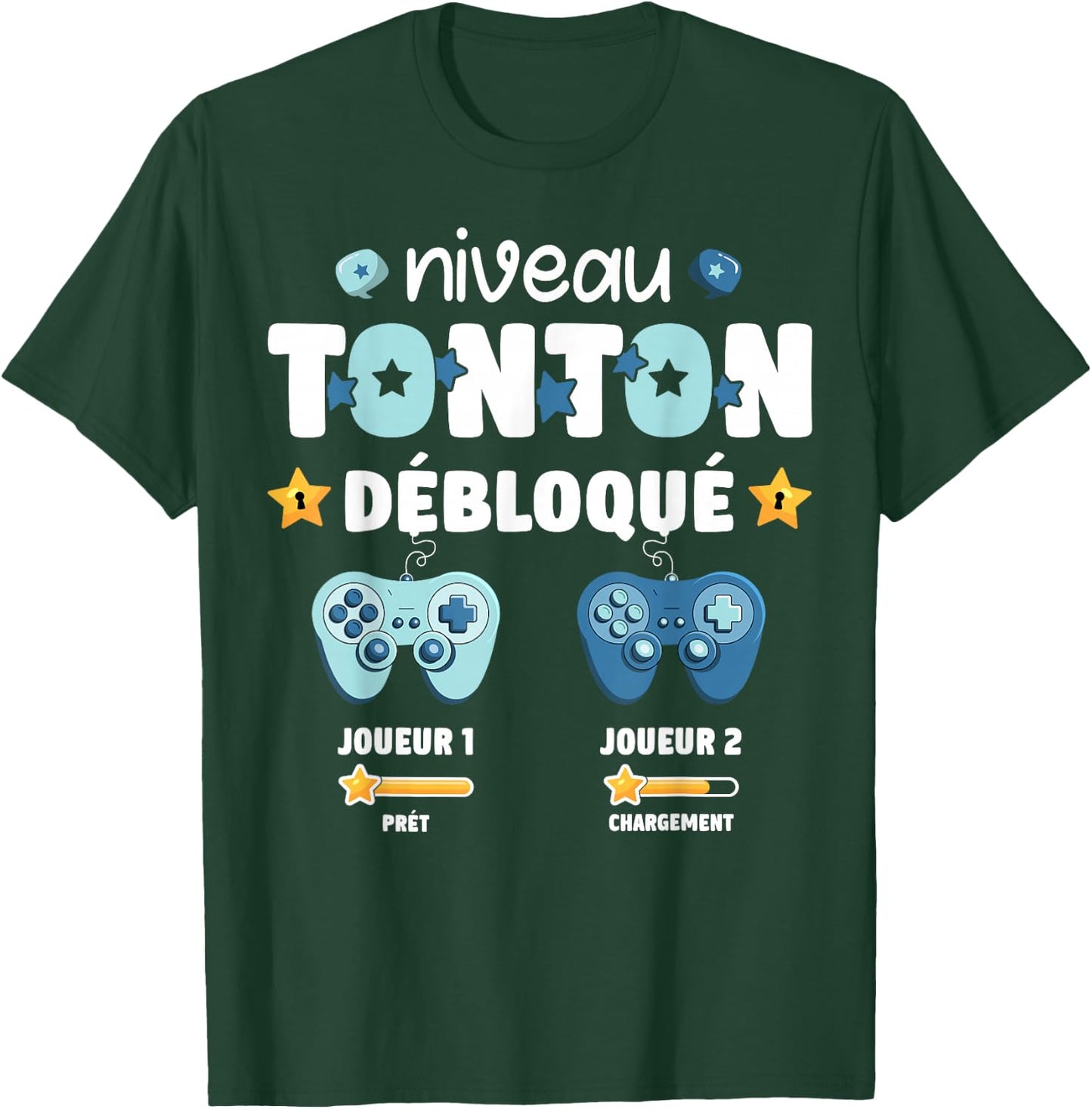 Unlocked Tonton Level Announcement Pregnancy Tonton Geek , Black, S T-Shirt - T-Shirt | Forest