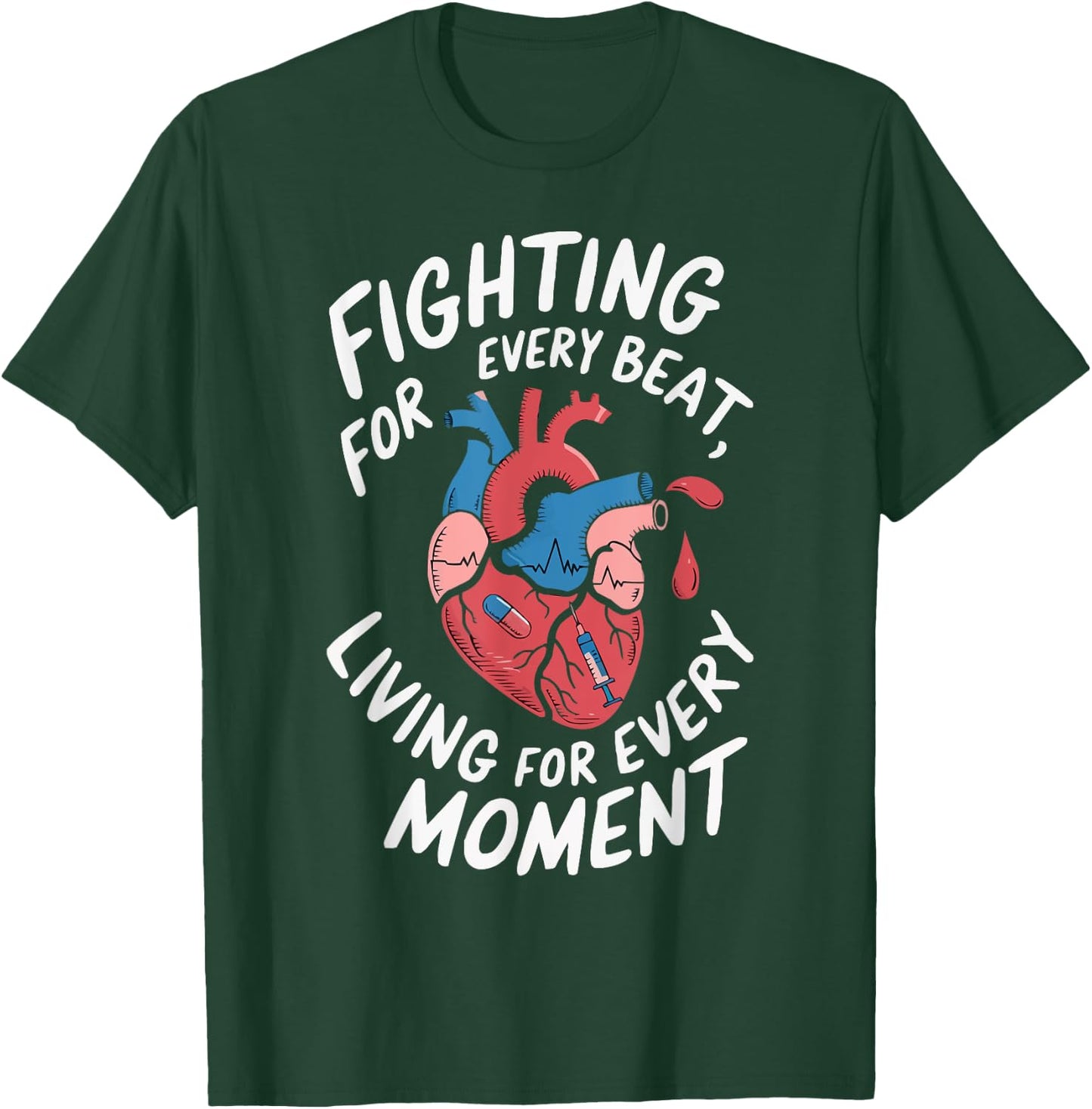 Congestive Heart Failure Chronic Disease CHF Awareness T-Shirt - T-Shirt | Forest