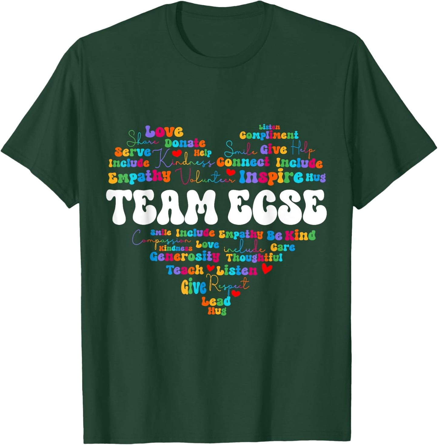 Cute Team ECSE Appreciation Week back to school Teacher T-Shirt - T-Shirt | Forest