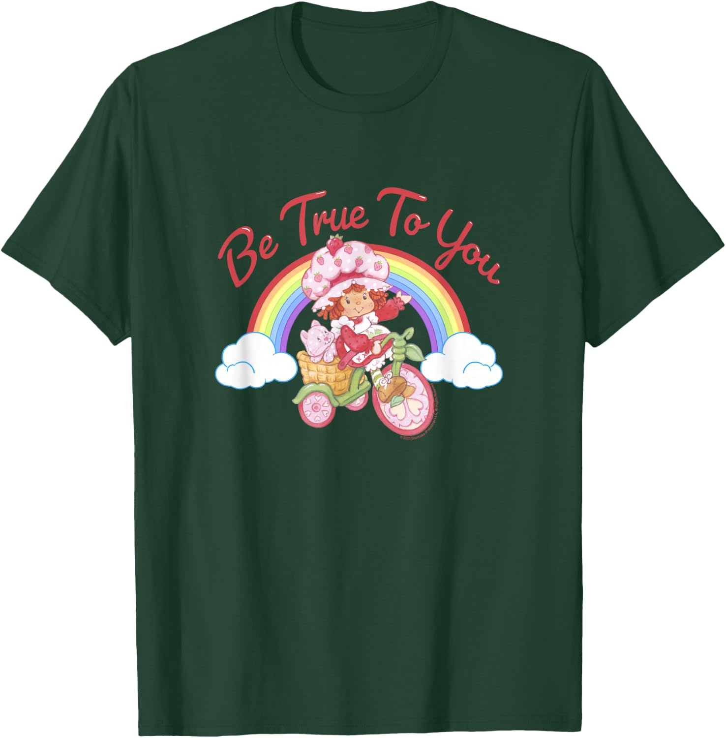 Strawberry Shortcake Be True to You Vintage Rainbow Bike T-Shirt - T-Shirt | Forest