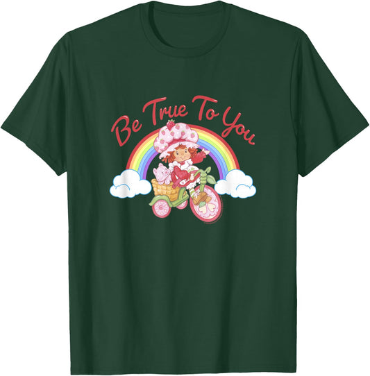 Strawberry Shortcake Be True to You Vintage Rainbow Bike T-Shirt - T-Shirt | Forest