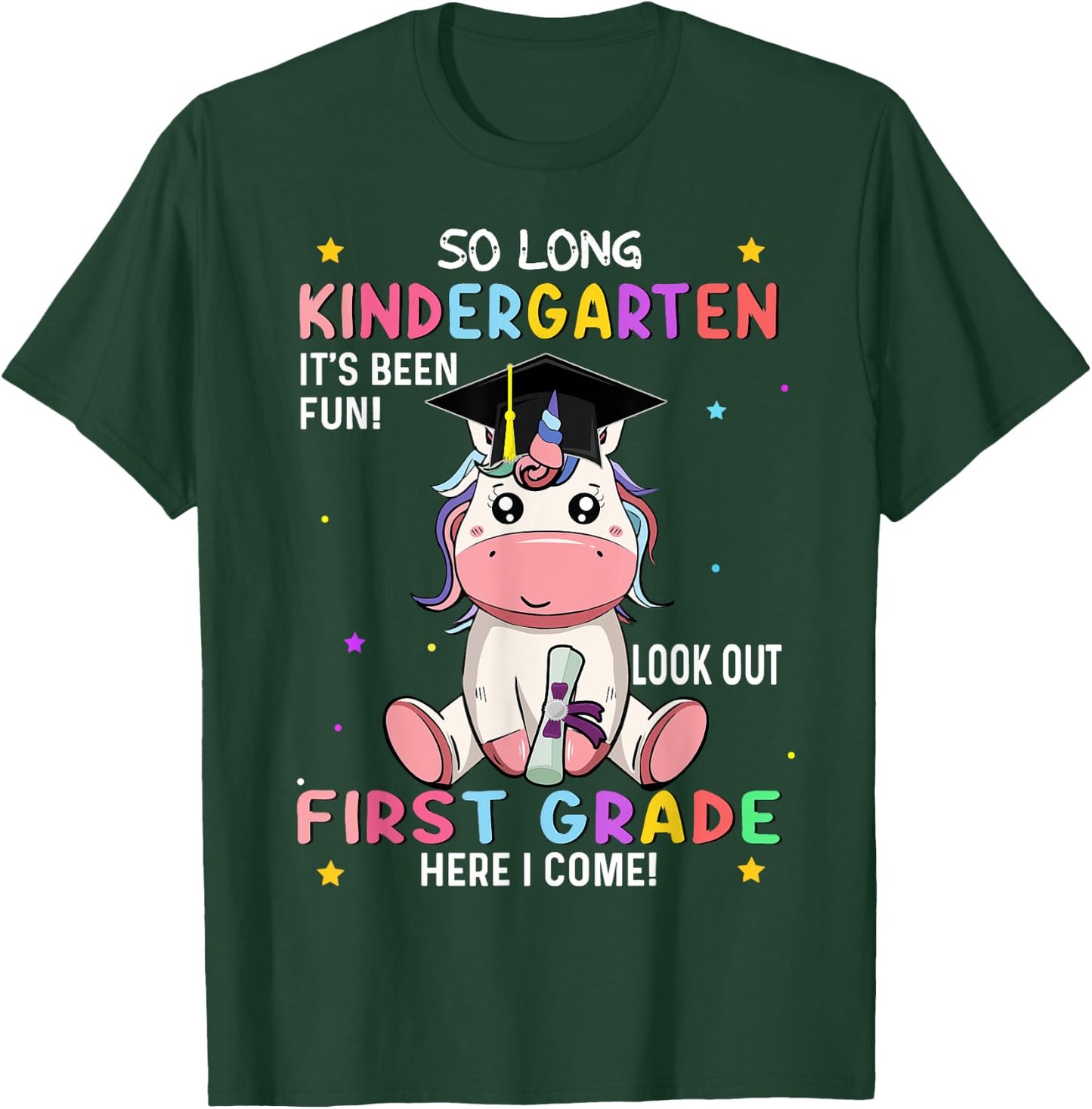 So Long Kindergarten graduation class 2025 unicorn girls T-Shirt - T-Shirt | Forest