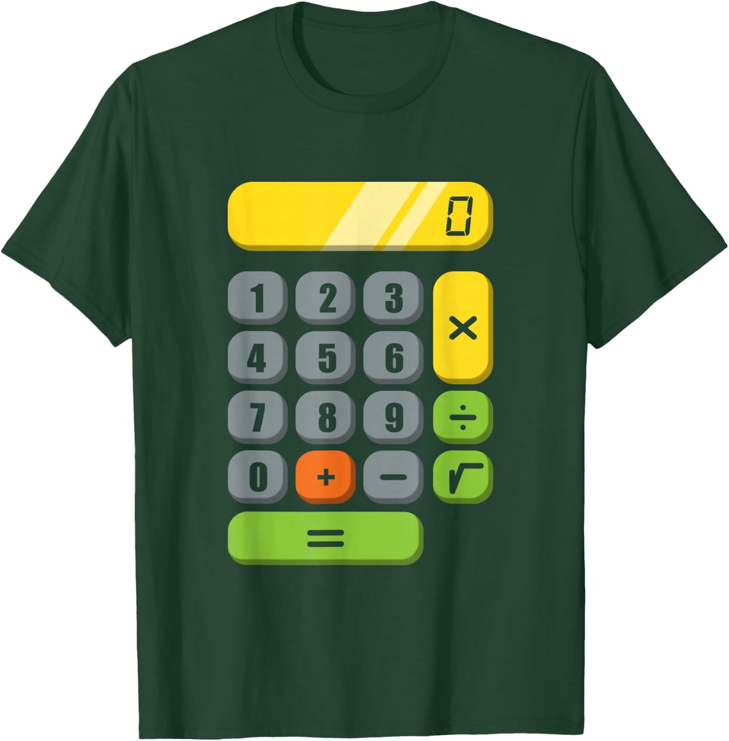 Calculator Costume Halloween Simple Cosplay Math Geek , black T-Shirt - T-Shirt | Forest