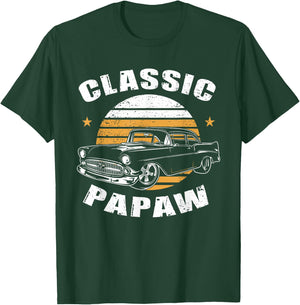 Papaw Vintage Retro Classic Funny Car Lover Enthusiast T-Shirt - T-Shirt | Forest