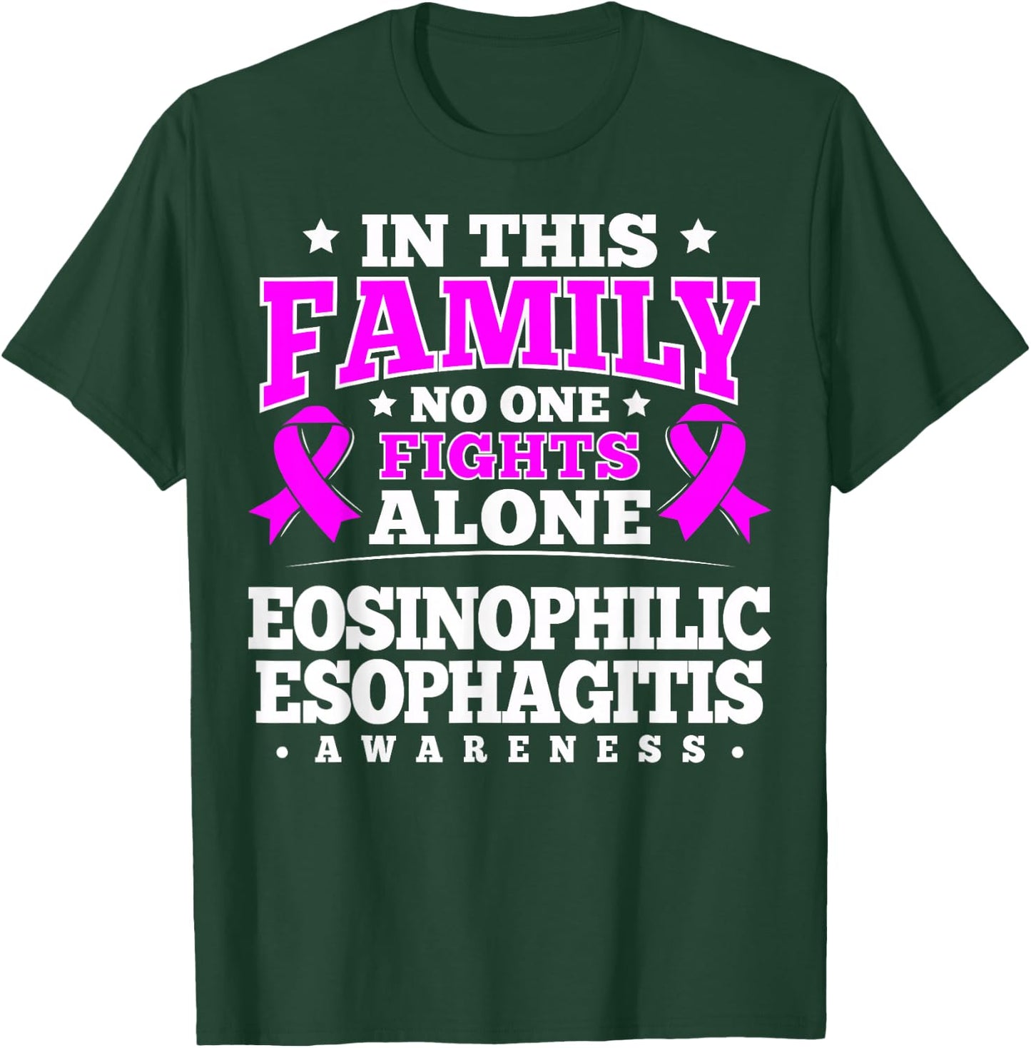 Eosinophilic Esophagitis Awareness Gift Magenta Ribbon T-Shirt - T-Shirt | Forest