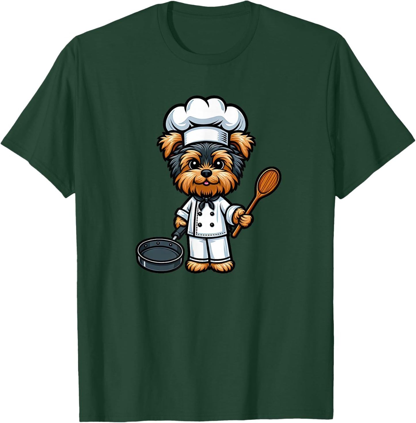 Yorkshire Terrier Chef Dog Funny Cooking T-Shirt - T-Shirt | Forest