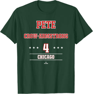 Baseball Star Pete Crow Armstrong Chicago MLBPA T-Shirt - T-Shirt | Forest