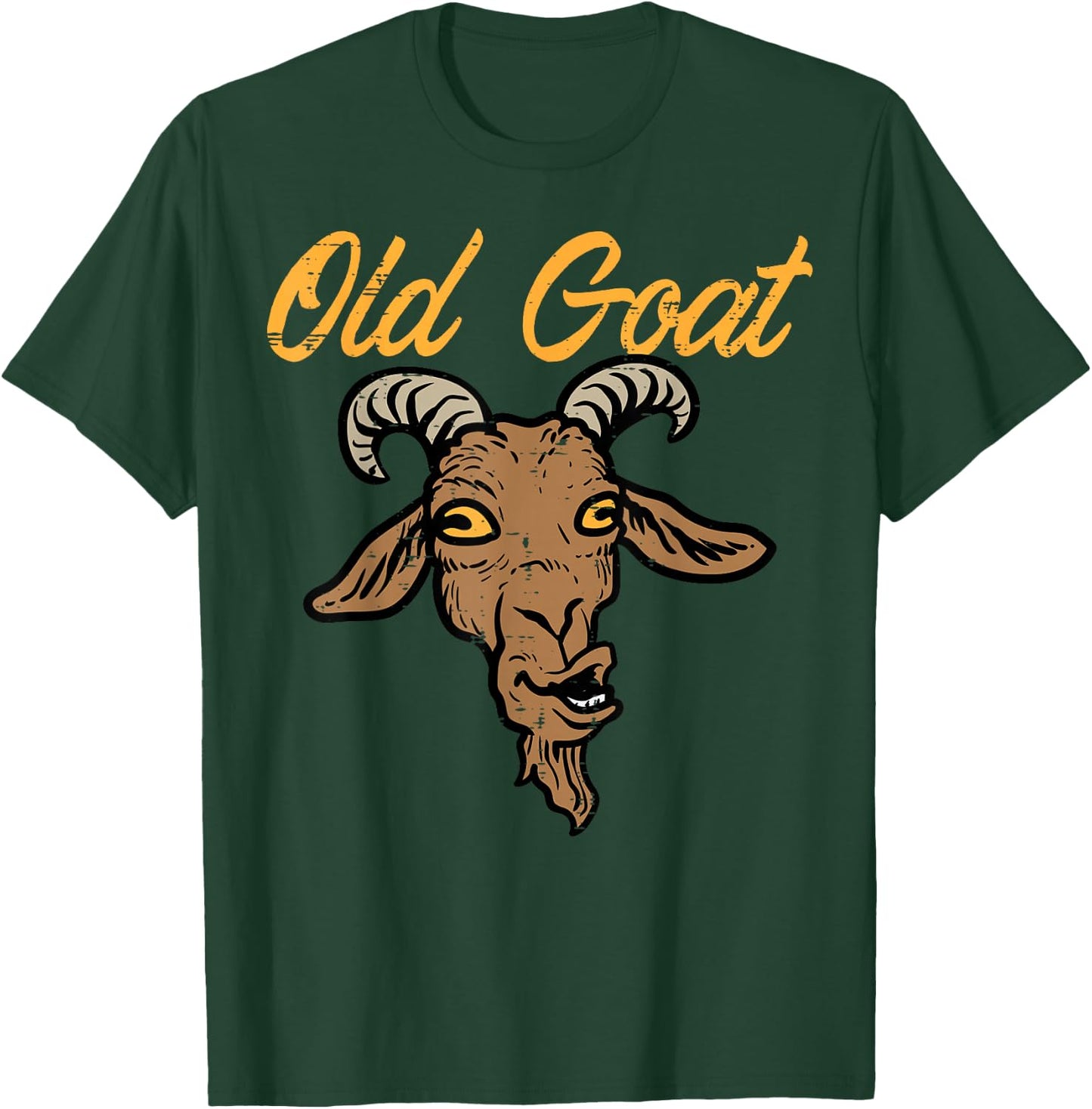 Old Goat Fun Grumpy Grandpa Dad Fathers Day Joke Farmer Men T-Shirt - T-Shirt | Forest