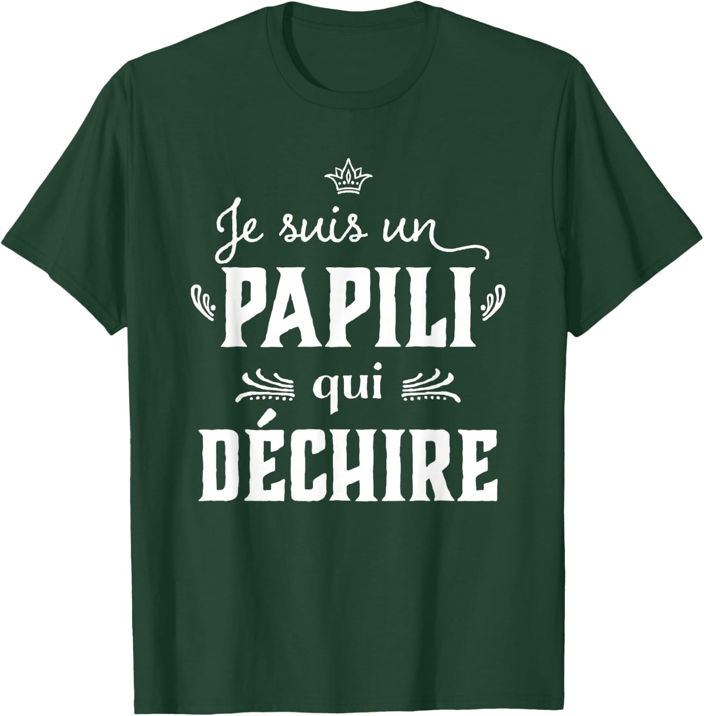 Papili qui rips Humour Grandpa Father's Day 2024 , Black, S T-Shirt - T-Shirt | Forest