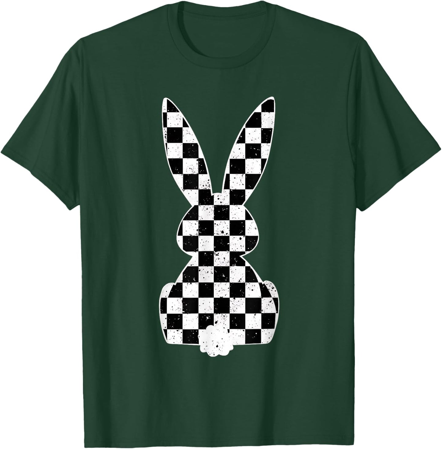 Racing Car Flag Bunny Happy Easter Race Car Boys Girls Kids T-Shirt - T-Shirt | Forest