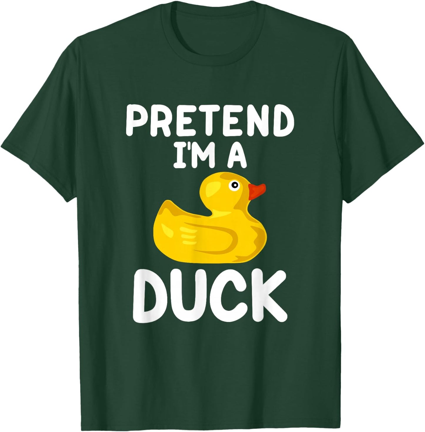 Pretend I'm a Duck Funny Lazy Easy Halloween Costume T-Shirt - T-Shirt | Forest