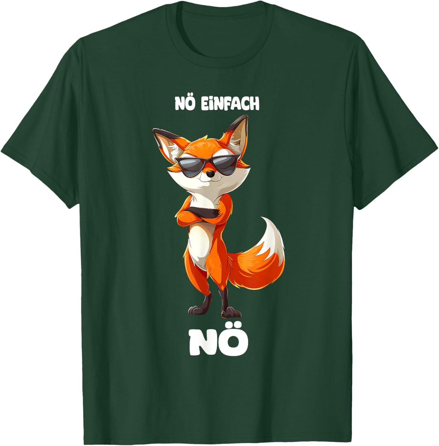 Fuchs Montage Faulheit Design Nö Einfach Nö Fuchs T-Shirt - T-Shirt | Forest