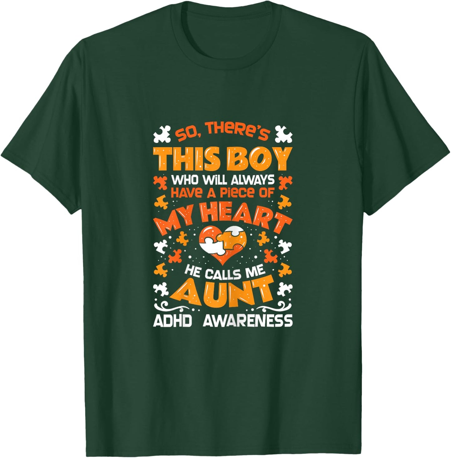 ADHD Awareness - Neurodiversity ADHD Aunt T-Shirt - T-Shirt | Forest