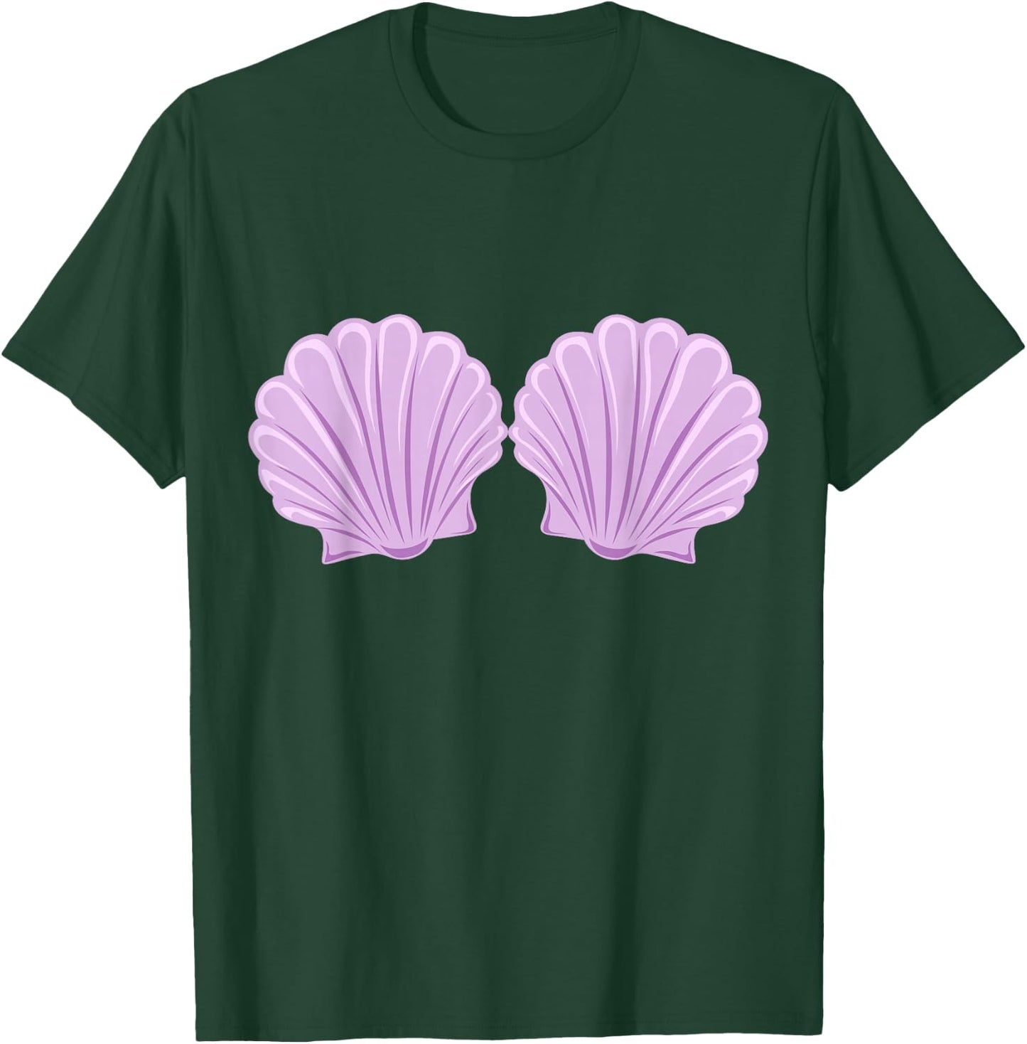 Mermaid Sea Shell Bra Costume T-Shirt - T-Shirt | Forest