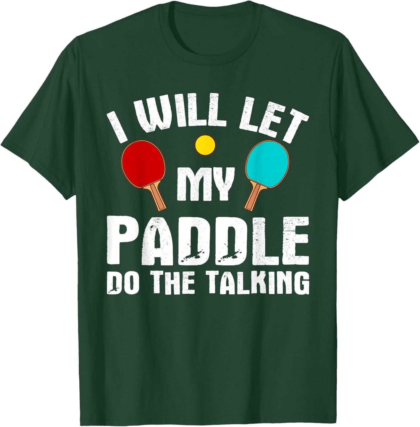 Funny Table Tennis Women Paddle Ping Pong Player T-Shirt - T-Shirt | Forest