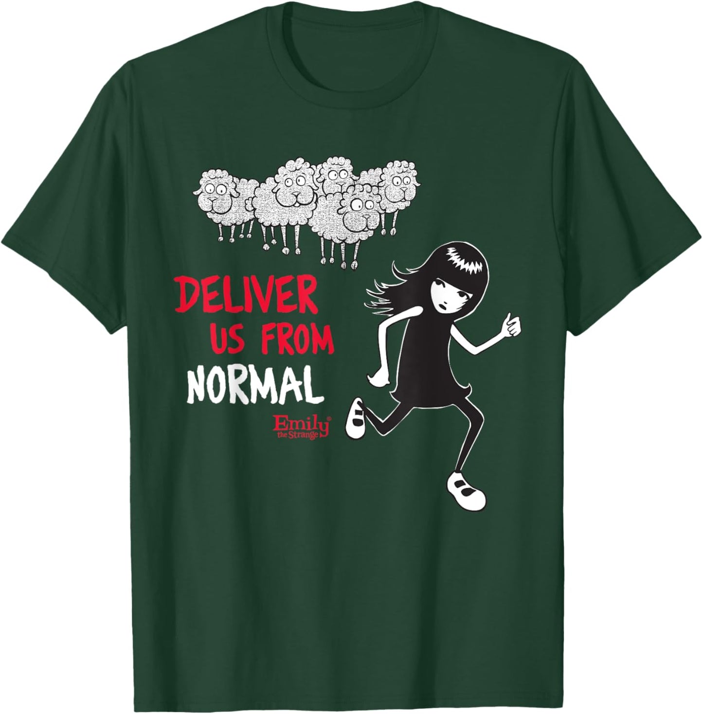 Emily The Strange Deliver Us From Normal T-Shirt - T-Shirt | Forest