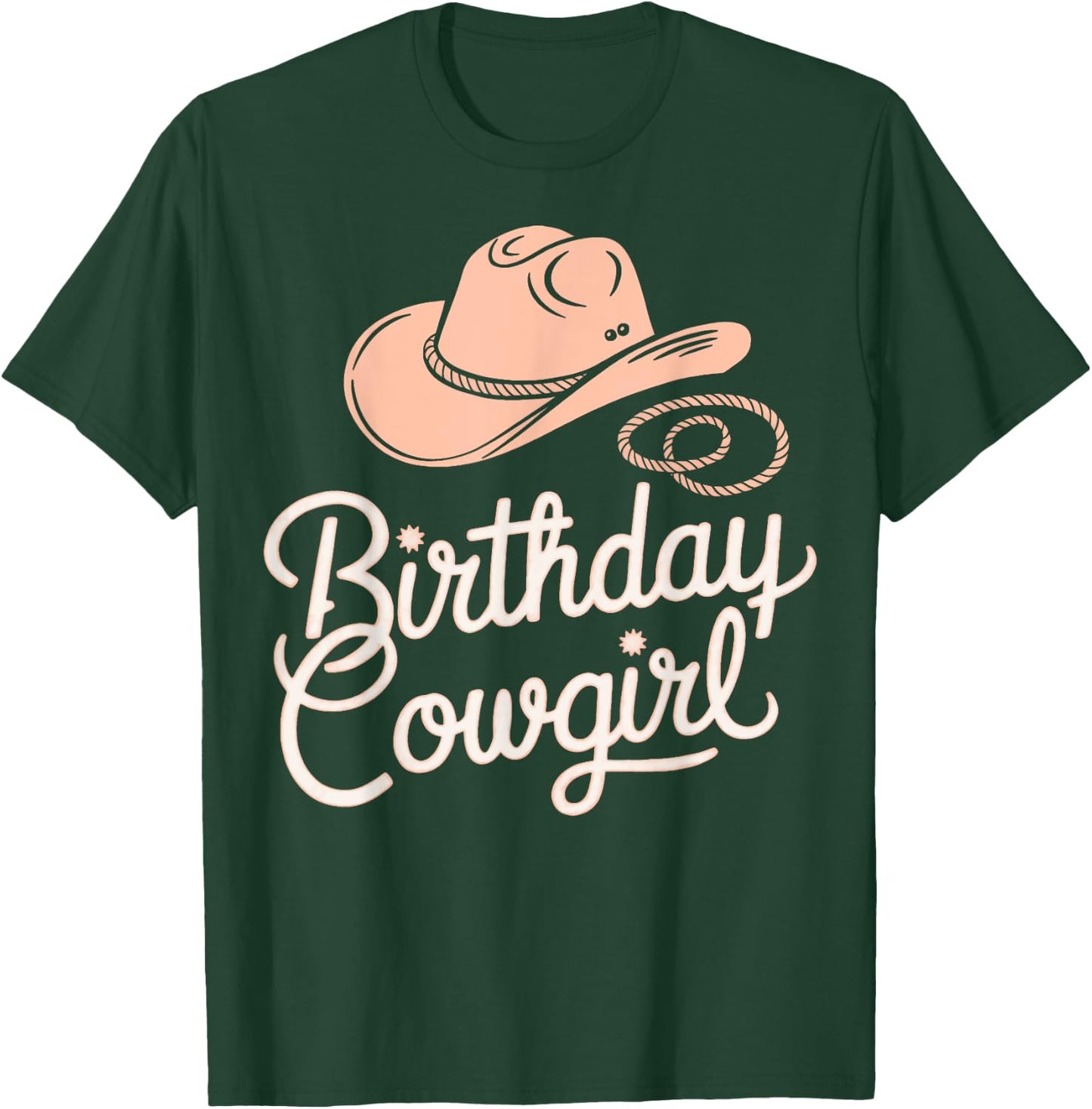 Western Birthday Cow Girl Birthday Cowgirl Rodeo Birthday T-Shirt - T-Shirt | Forest