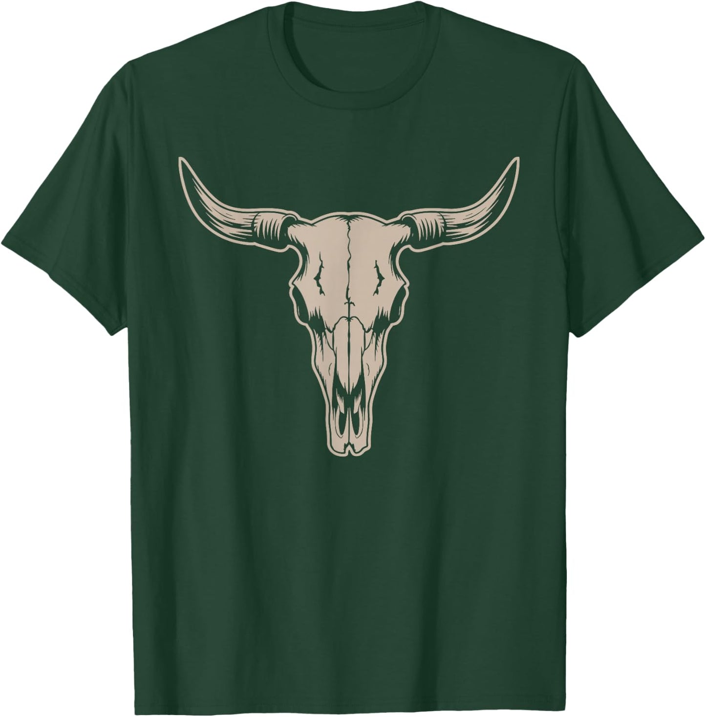 Boho Cow Skull T-Shirt - T-Shirt | Forest
