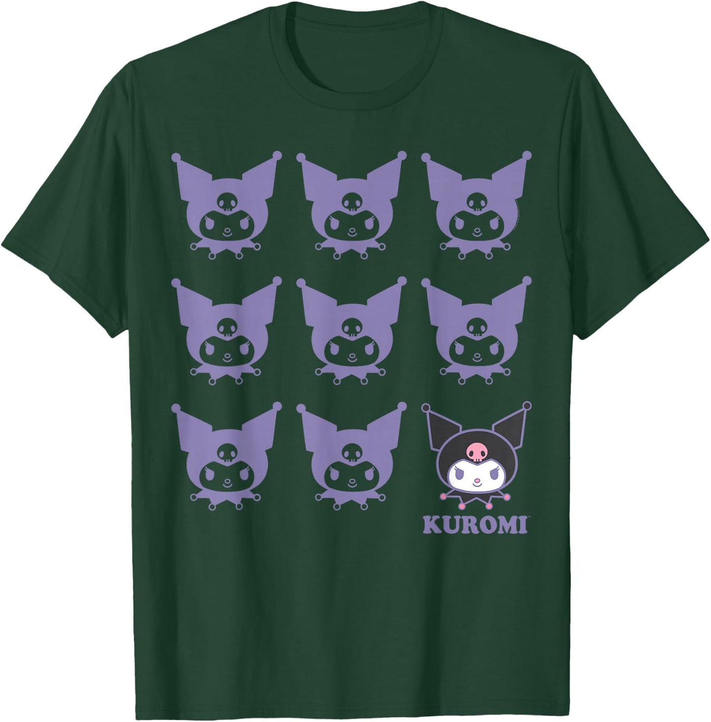 Kuromi Real - Kids Adult - Black - Short Sleeve - Cotton 100% - Small T-Shirt - T-Shirt | Forest