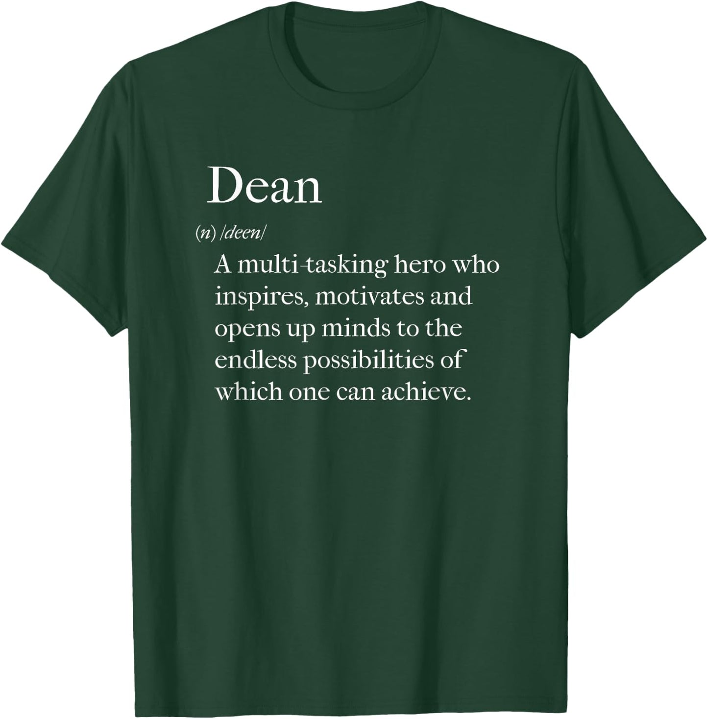 Dean Definition Back to School College Dean Appreciation T-Shirt - T-Shirt | Forest