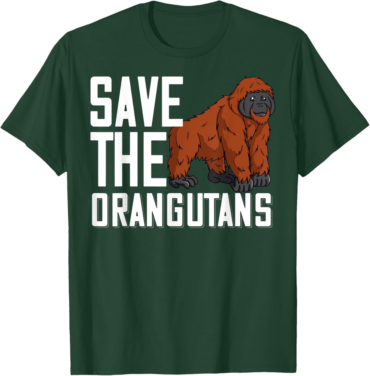 Save the Orangutans Gift Funny Baby Monkey Island T-Shirt - T-Shirt | Forest