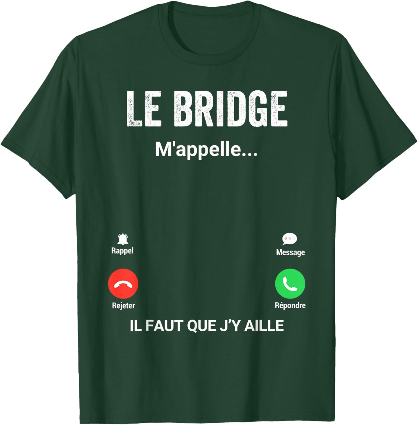 The Bridge Calls Me Gift Humor Bridge Player , Black, S T-Shirt - T-Shirt | Forest