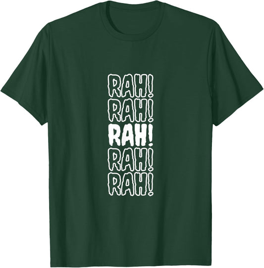 Rah Funny Cheerleader Spooky Monster Type School Football T-Shirt - T-Shirt | Forest