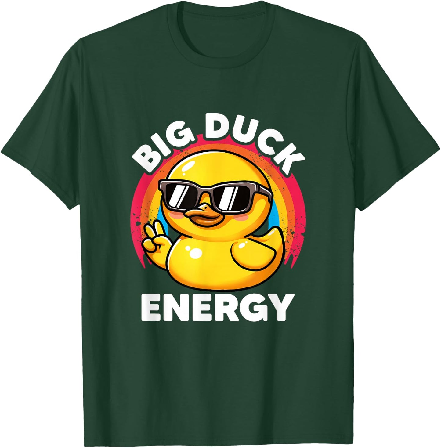 Big Duck Energy Duckie I Love Ducks Lovers Funny Rubber Duck T-Shirt - T-Shirt | Forest