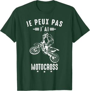 J'Peux Pas J'Ai Motocross Moto Cross Biker Motorcycle Funny , Black, S T-Shirt - T-Shirt | Forest