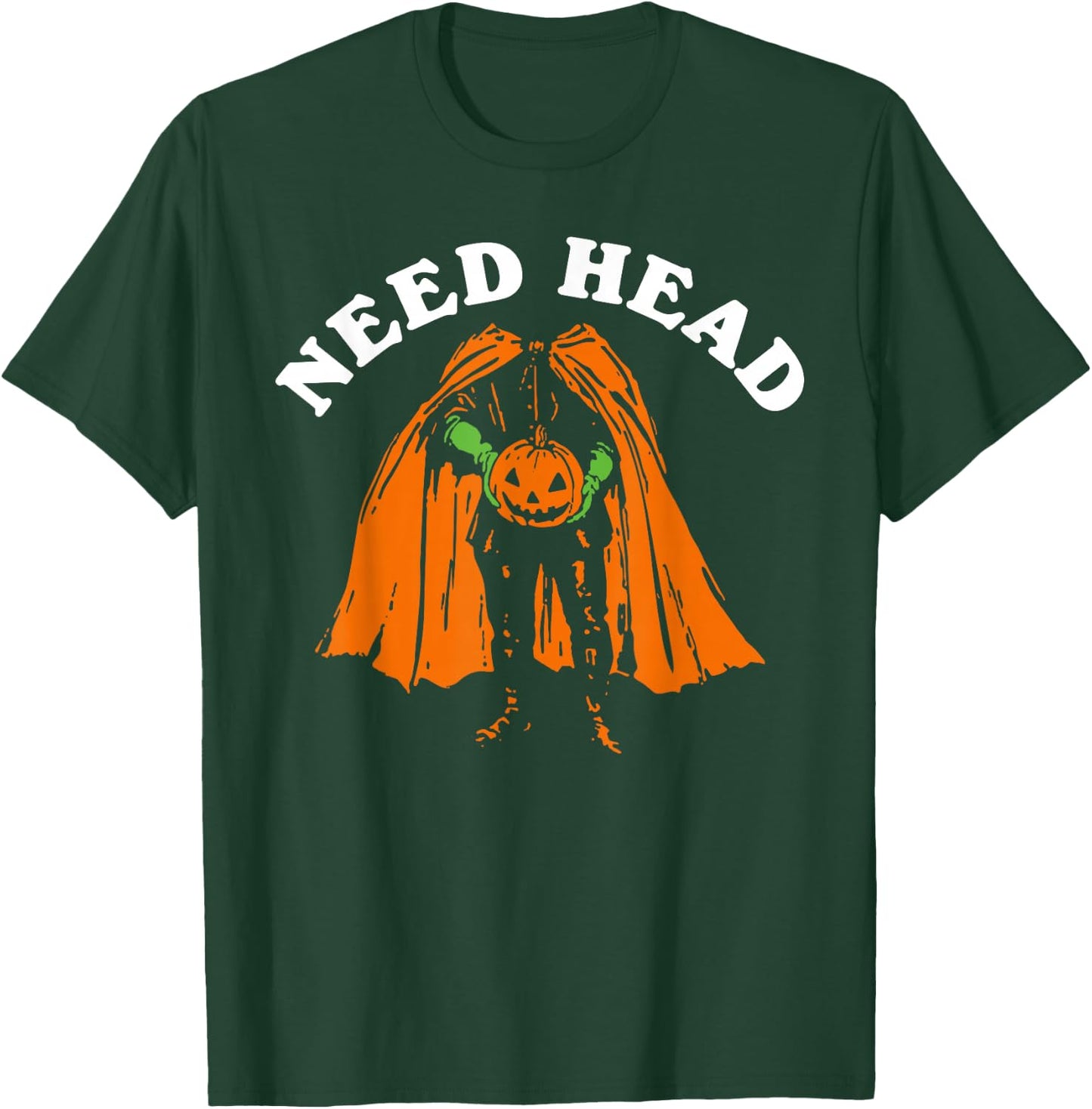 Halloween Pumpkin Man Need Head Costume Party T-Shirt - T-Shirt | Forest