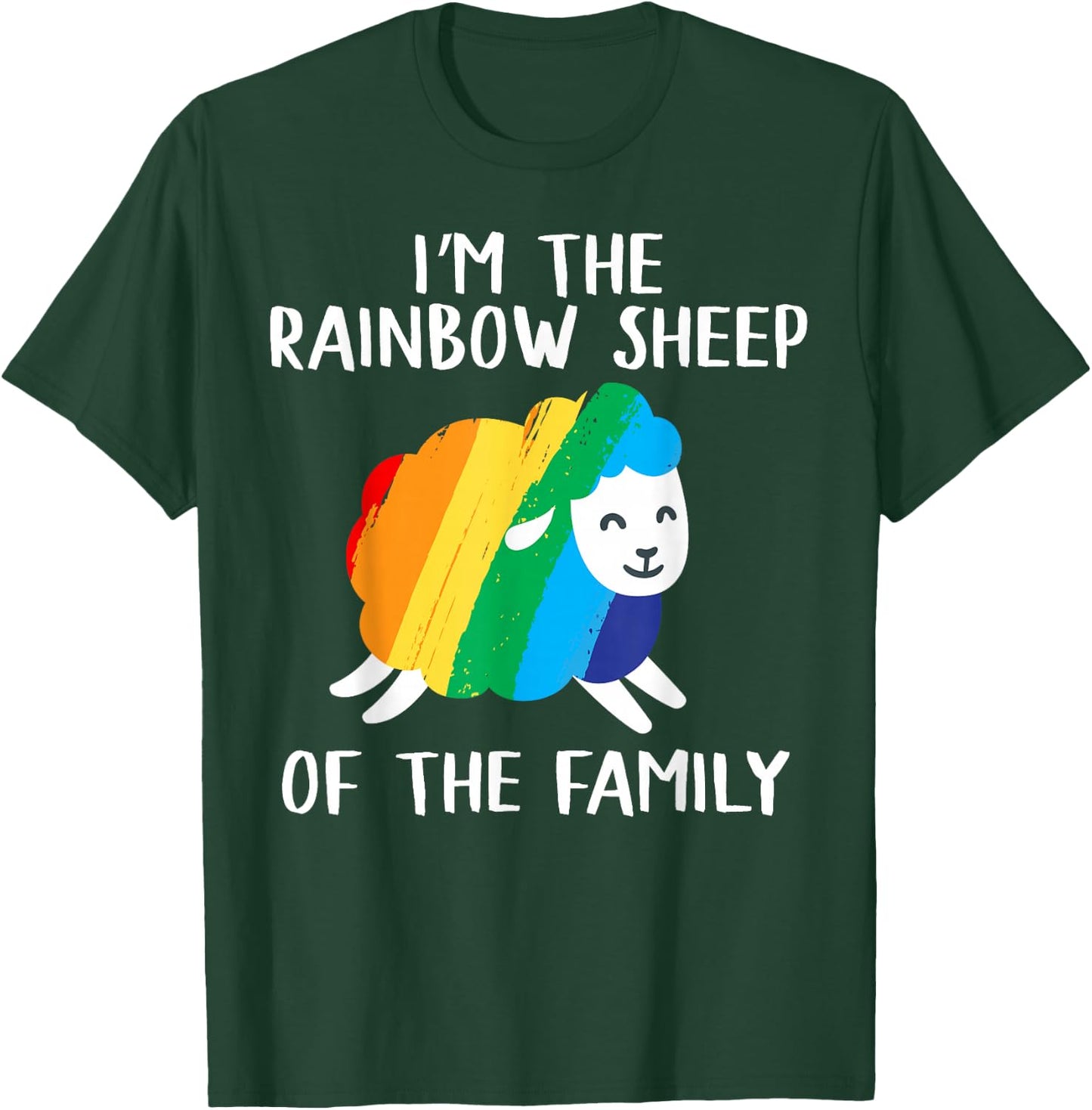 Rainbow Sheep Queer Lesbian Gay CSD Pride Party Wear LGBT T-Shirt - T-Shirt | Forest