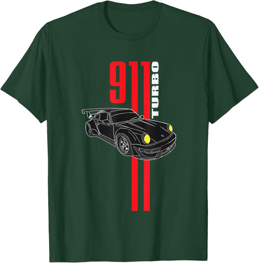 Retro Vintage Racecar 911 Drift car Turbo Sportcar Meme Coin T-Shirt - T-Shirt | Forest