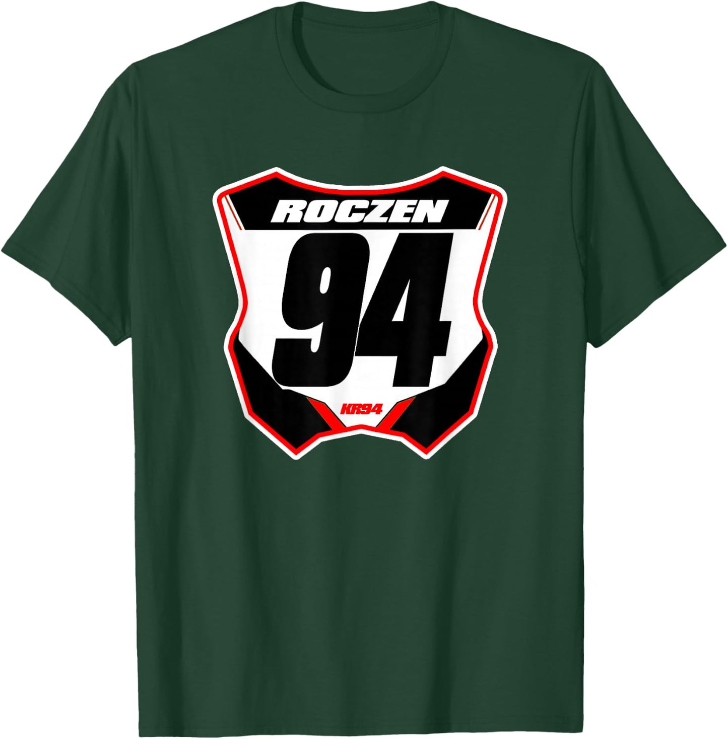 Dirt Bike Number Plate T-Shirt - T-Shirt | Forest