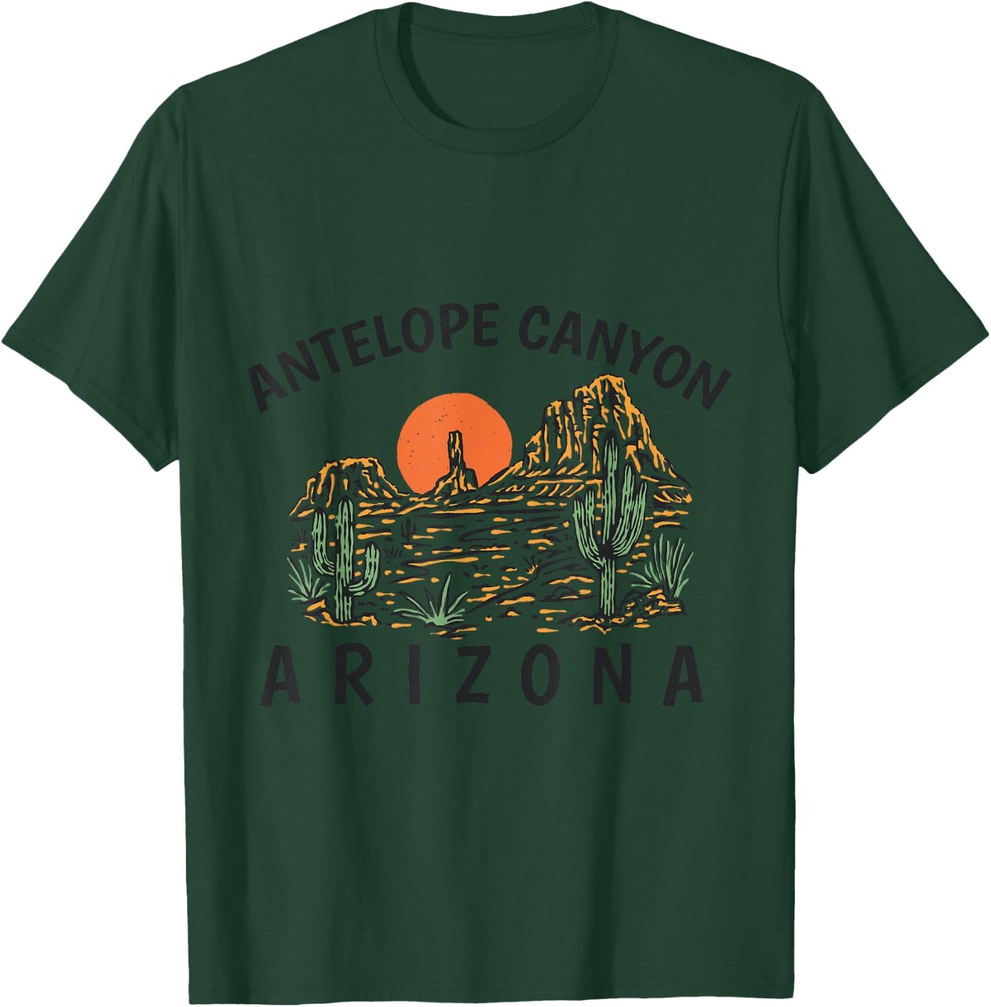 Retro Antelope Canyon Arizona Vintage Nature Design Outdoor T-Shirt - T-Shirt | Forest