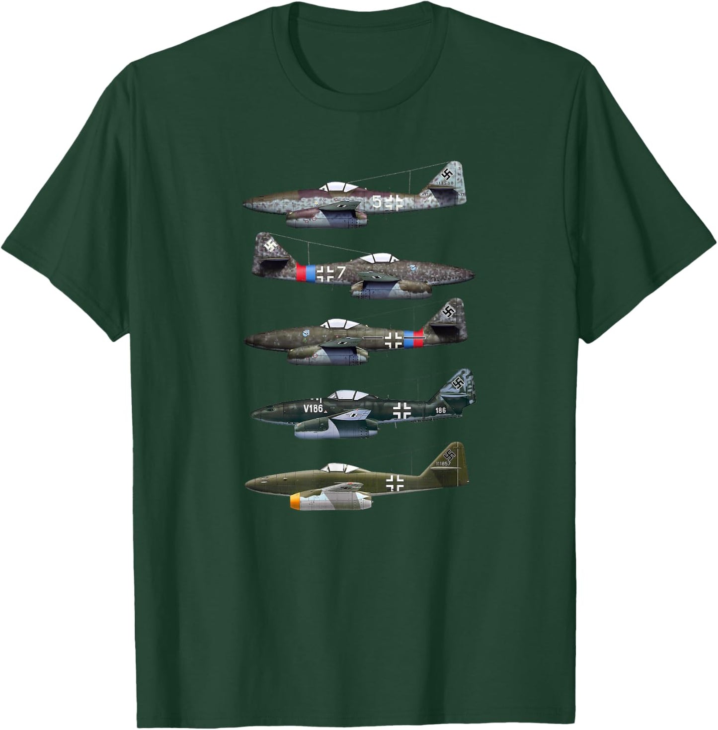 Messerschmitt Me 262 Schwalbe WW2 Jet Fighter T-Shirt - T-Shirt | Forest