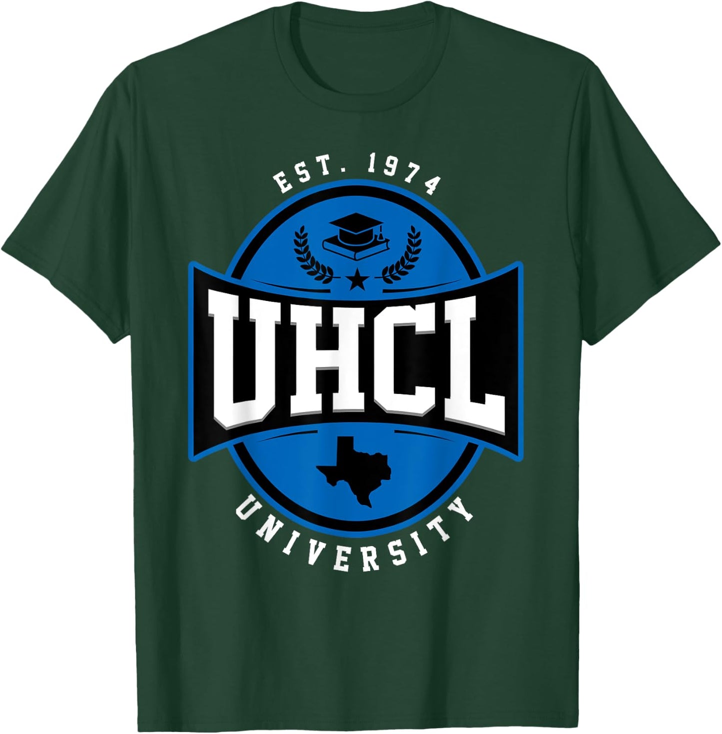 UHCL University Arch Vintage Design Retro Men Women T-Shirt - T-Shirt | Forest