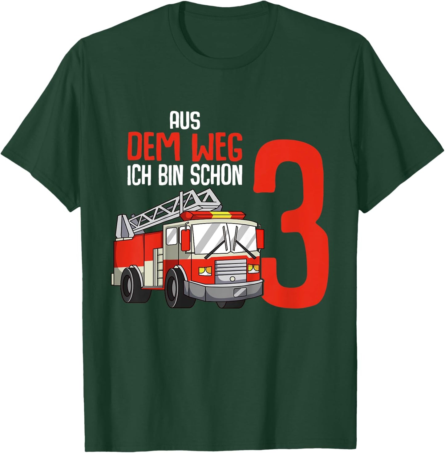3. Geburtstag Feuerwehr 3 Jahre Kinder Junge T-Shirt - T-Shirt | Forest