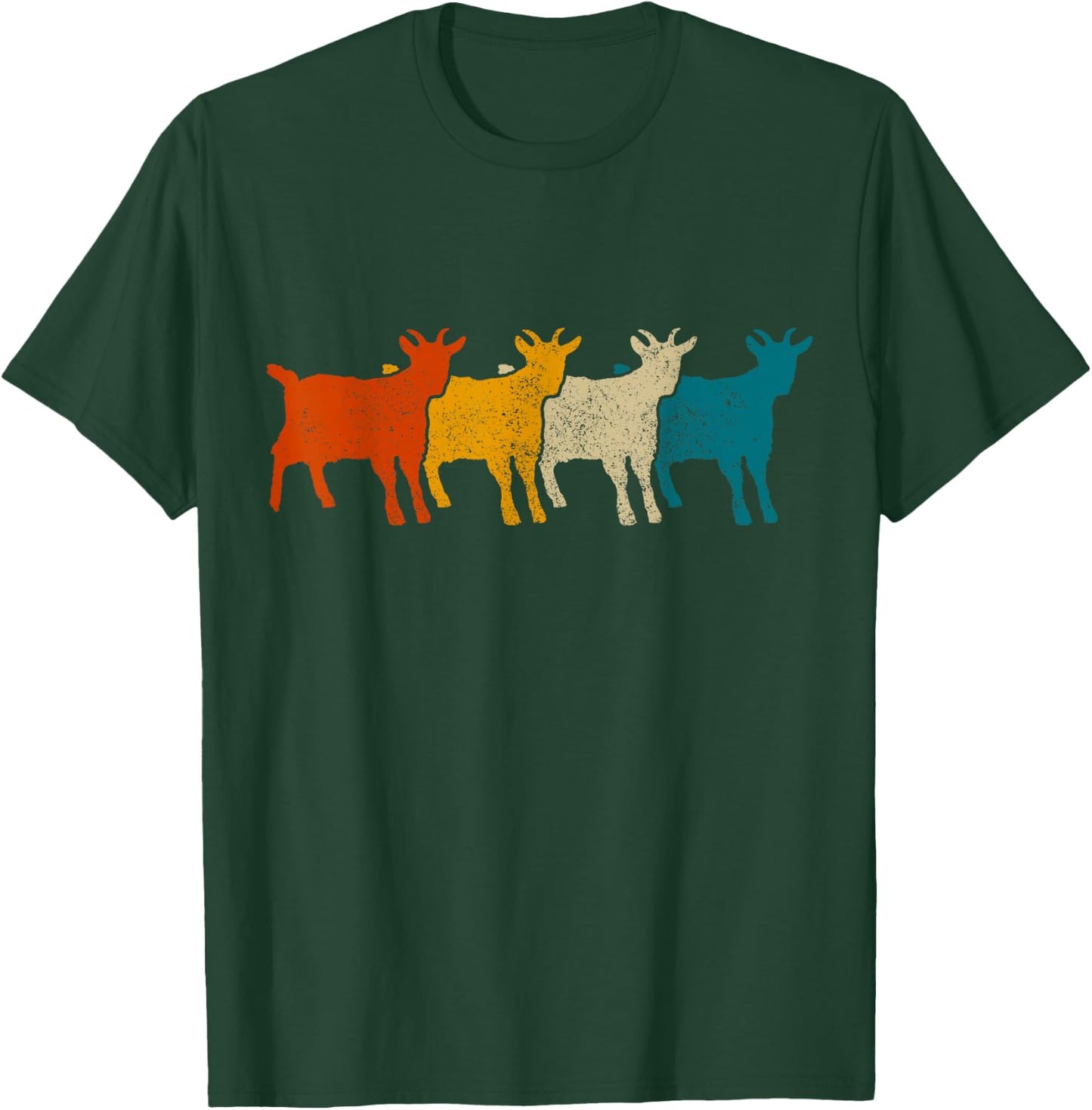 Goat Vintage Retro Farm Animal Goats T-Shirt - T-Shirt | Forest