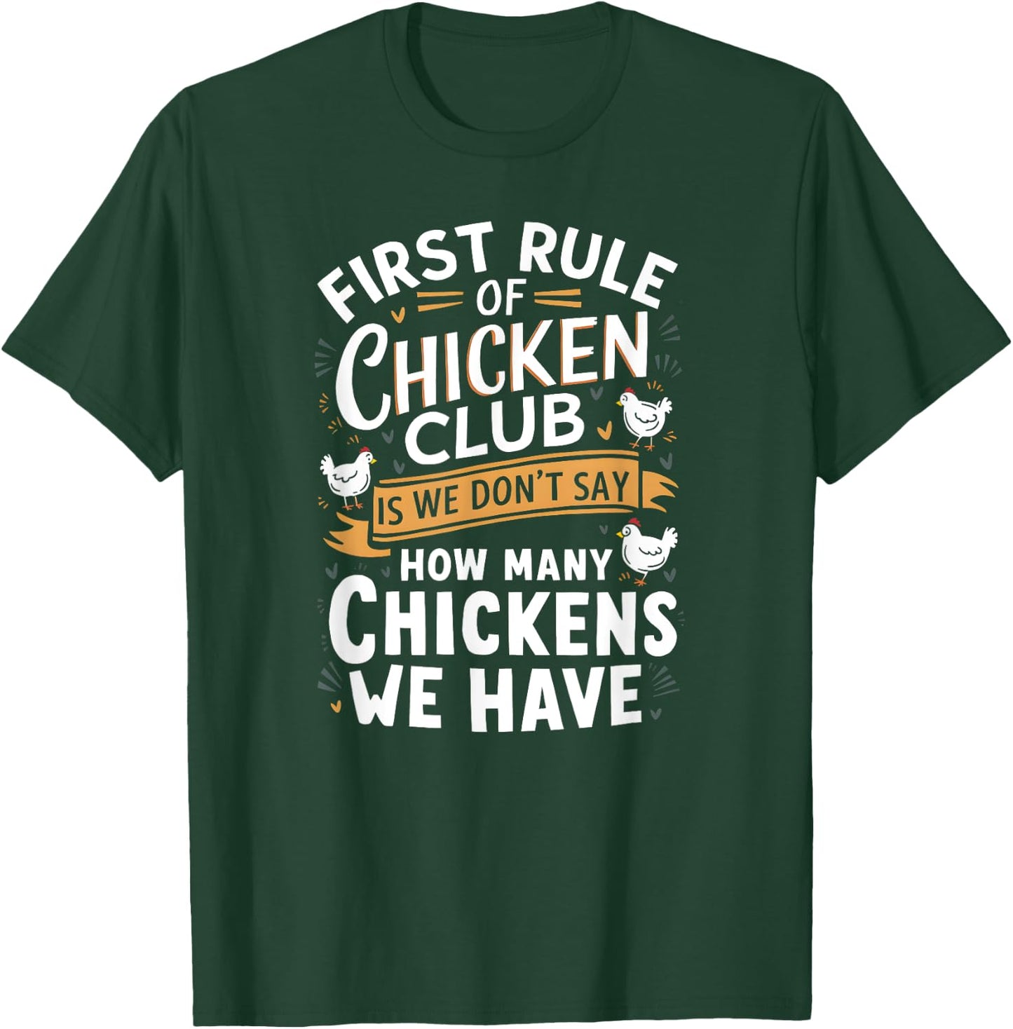 Chicken Farmers Funny Chicken Club Rules and Secrets T-Shirt - T-Shirt | Forest