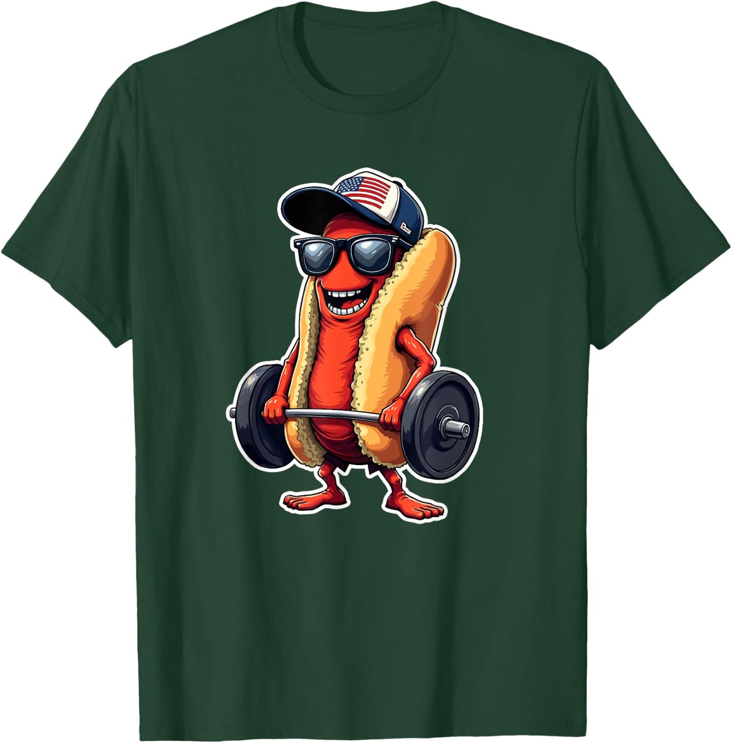 Deadlift Weightlifting Funny Fitness Workout Hot Dog Lover Women T-Shirt - T-Shirt | Forest