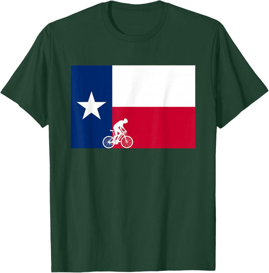 Bike Texas Pride Cycling State Biker T-Shirt - T-Shirt | Forest