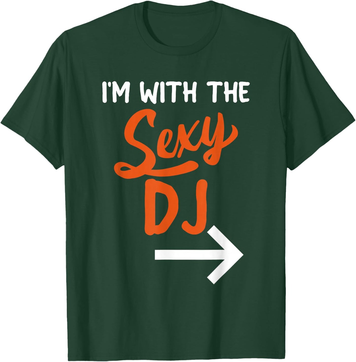 Lazy Halloween Costume For Couple I'm With The Sexy Dj T-Shirt - T-Shirt | Forest