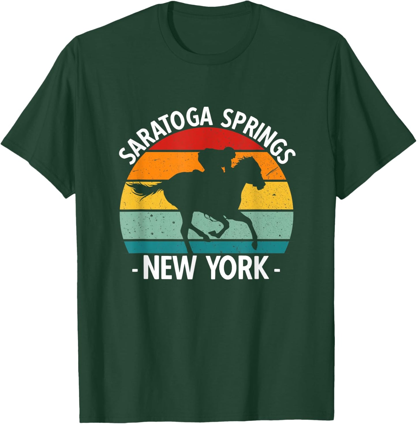 Saratoga Springs New York Toga Horse Racing T-Shirt - T-Shirt | Forest